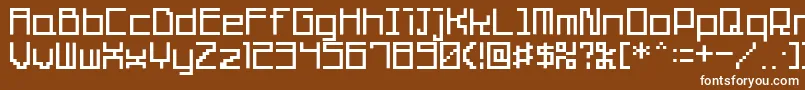 Шрифт 59thStreetBridgeSong – белые шрифты на коричневом фоне
