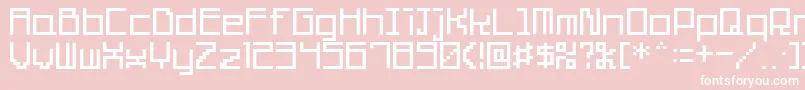 59thStreetBridgeSong Font – White Fonts on Pink Background