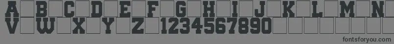 QuaterbackFight Font – Black Fonts on Gray Background