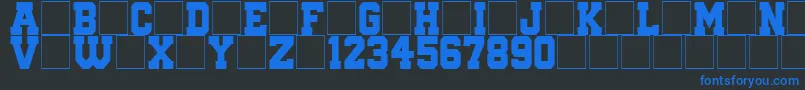 QuaterbackFight Font – Blue Fonts on Black Background
