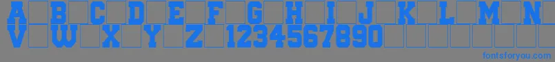 QuaterbackFight Font – Blue Fonts on Gray Background
