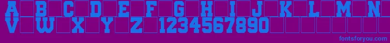 QuaterbackFight Font – Blue Fonts on Purple Background