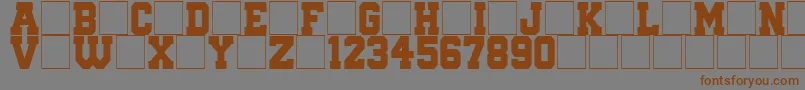 QuaterbackFight Font – Brown Fonts on Gray Background