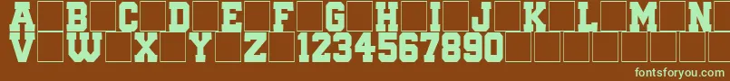 QuaterbackFight Font – Green Fonts on Brown Background