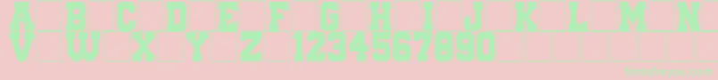 QuaterbackFight Font – Green Fonts on Pink Background