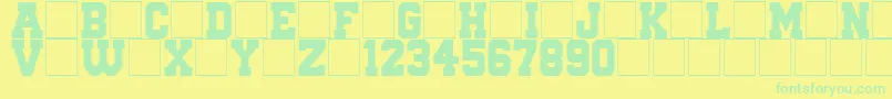 QuaterbackFight Font – Green Fonts on Yellow Background