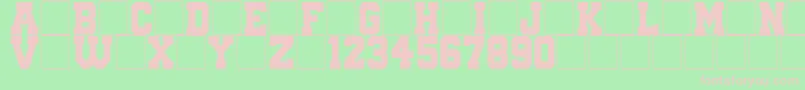 QuaterbackFight Font – Pink Fonts on Green Background