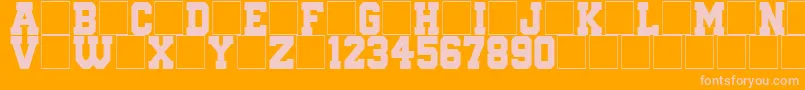 QuaterbackFight Font – Pink Fonts on Orange Background