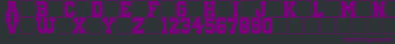 QuaterbackFight Font – Purple Fonts on Black Background