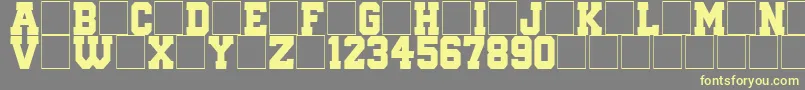 QuaterbackFight Font – Yellow Fonts on Gray Background