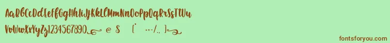 EarthQuest Font – Brown Fonts on Green Background