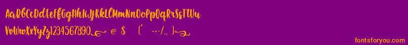 EarthQuest Font – Orange Fonts on Purple Background