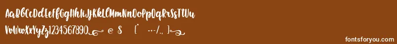 EarthQuest Font – White Fonts on Brown Background