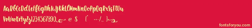 EarthQuest Font – Yellow Fonts on Red Background