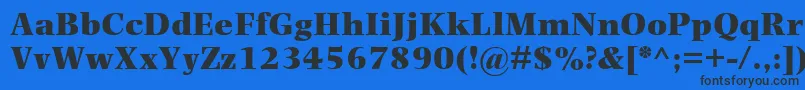 PhotinaMtUltraBold Font – Black Fonts on Blue Background