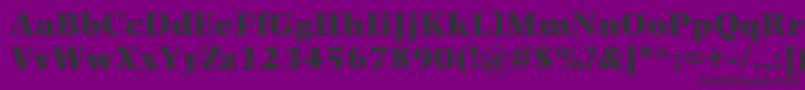 フォントPhotinaMtUltraBold – 紫の背景に黒い文字