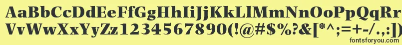 PhotinaMtUltraBold Font – Black Fonts on Yellow Background