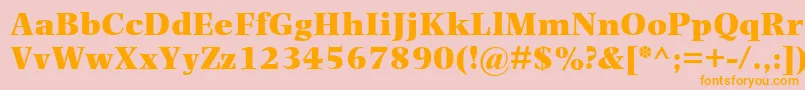 PhotinaMtUltraBold Font – Orange Fonts on Pink Background