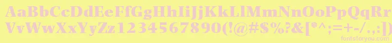 PhotinaMtUltraBold Font – Pink Fonts on Yellow Background