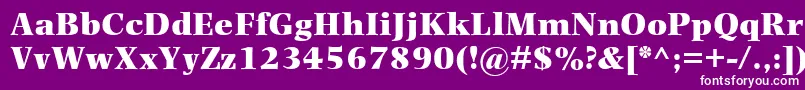 Czcionka PhotinaMtUltraBold – białe czcionki na fioletowym tle