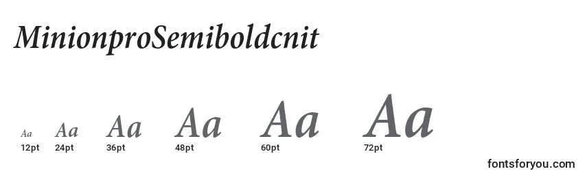 MinionproSemiboldcnit Font Sizes