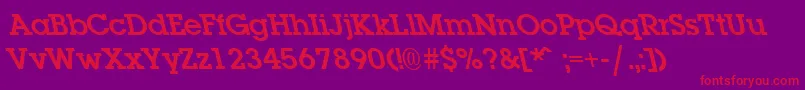 LaplandleftyBold Font – Red Fonts on Purple Background