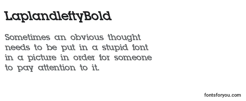 Review of the LaplandleftyBold Font