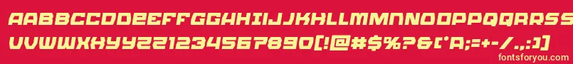 Olympiccarriersemital Font – Yellow Fonts on Red Background