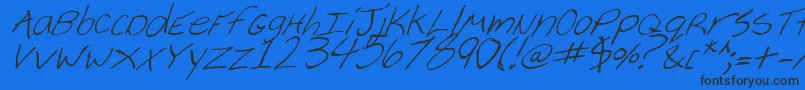 Cheyennei Font – Black Fonts on Blue Background