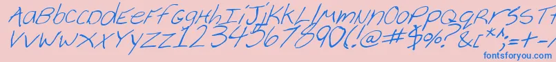 Cheyennei Font – Blue Fonts on Pink Background