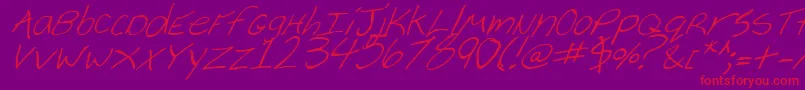 Cheyennei Font – Red Fonts on Purple Background