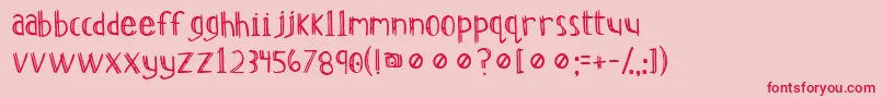Resurgence Font – Red Fonts on Pink Background