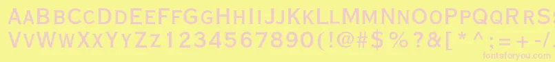 Vacansiamediumc Font – Pink Fonts on Yellow Background