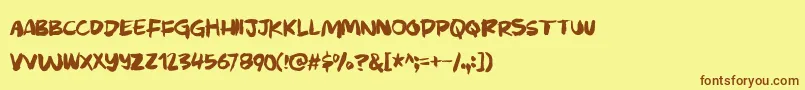 Murkybuzzdemo Font – Brown Fonts on Yellow Background