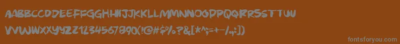 Murkybuzzdemo Font – Gray Fonts on Brown Background