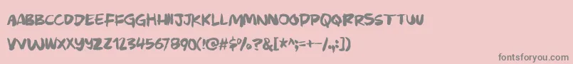 Murkybuzzdemo Font – Gray Fonts on Pink Background