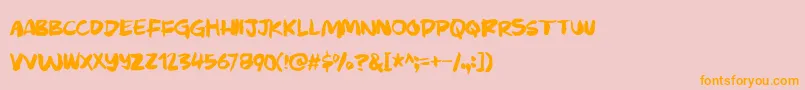 Murkybuzzdemo Font – Orange Fonts on Pink Background
