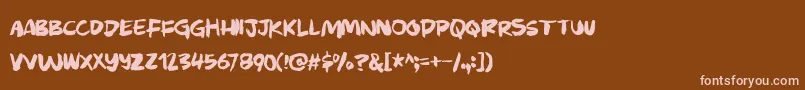 More about Murkybuzzdemo Font Murkybuzzdemo Font – Pink Fonts on Brown Background