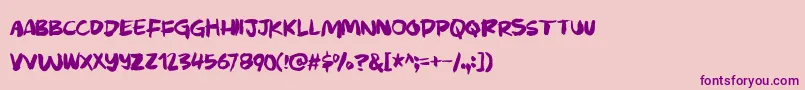 Murkybuzzdemo Font – Purple Fonts on Pink Background