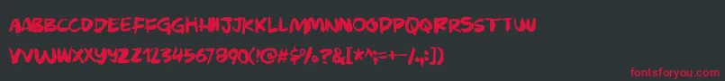 Murkybuzzdemo Font – Red Fonts on Black Background