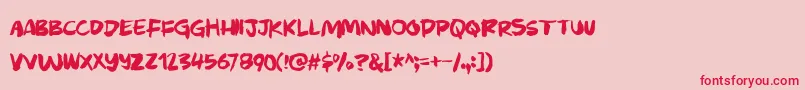 Murkybuzzdemo Font – Red Fonts on Pink Background