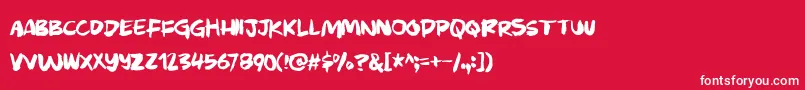 Murkybuzzdemo Font – White Fonts on Red Background