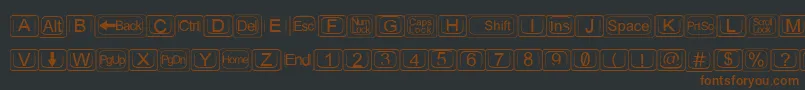 Шрифт Keytopz – коричневые шрифты на чёрном фоне