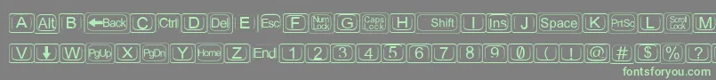Шрифт Keytopz – зелёные шрифты на сером фоне