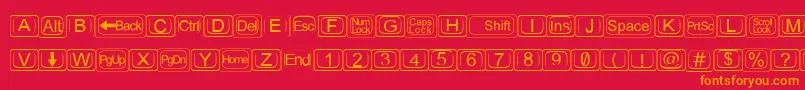 Keytopz Font – Orange Fonts on Red Background