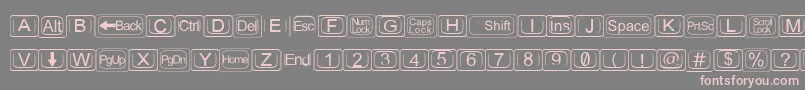 フォントKeytopz – 灰色の背景にピンクのフォント