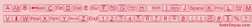 Keytopz Font – Red Fonts on Pink Background