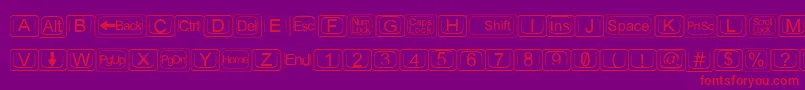 fuente Keytopz – Fuentes Rojas Sobre Fondo Morado