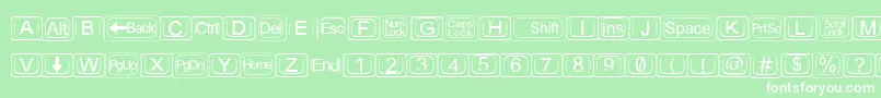 Keytopz Font – White Fonts on Green Background