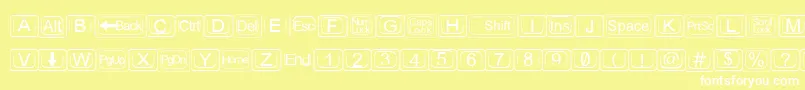 Keytopz Font – White Fonts on Yellow Background